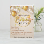 「Inviで誕生日を特別カスタムに 招待状 (スタンド正面)