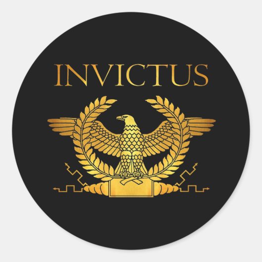 invictusロゴ ラウンドシール (正面)