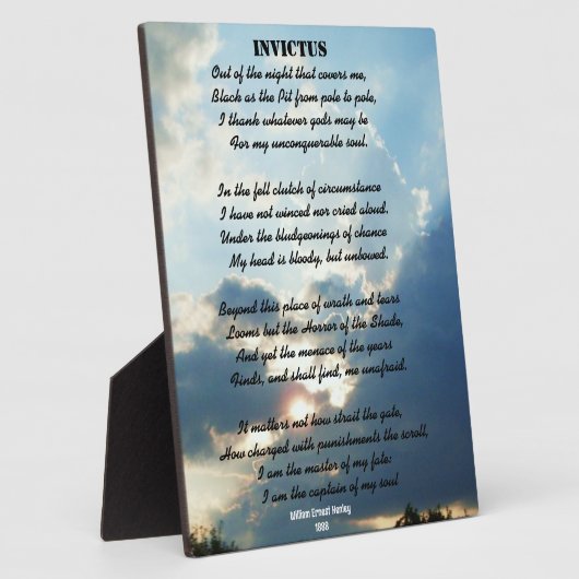 INVICTUS詩 フォトプラーク (側面)