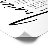 Invictus詩Henleyによるモダン黒字版 ポスター (角)