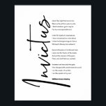 Invictus詩Henleyによるモダン黒字版 ポスター<br><div class="desc">ウィリアムのエンビクタスインスパイアは、君が「君は運命の主人であり、魂の大尉である」と言う詩である。 白い背景モダンに美しエレガントい黒とスクリプトのフォント。新しい素晴らし卒業生のためのギフトのアイディア、またはあなたインスパイアの1つ。</div>
