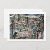 Invierno en los cerros de Valparaíso  ポストカード (正面/裏面)