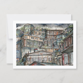 Invierno en los cerros de Valparaíso  ポストカード