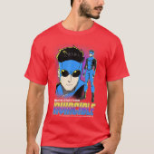 Invincible Mark Grayson Blue Suit Showcase Distres Tシャツ (正面)