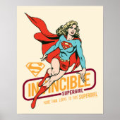 Invincible Supergirl Retro Graphic ポスター (正面)