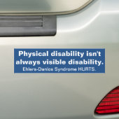 Invisible Disability - Ehlers Danlos症候群 バンパーステッカー (車上)