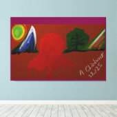 Invisible Girl Trapped in Another Universe キャンバスプリント (インサイチュ (ウッドフロア))