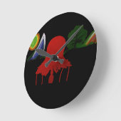 Invisible Girl Trapped in Another Universe ラウンド壁時計 (傾斜)