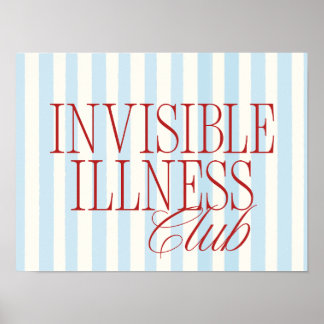 'Invisible Illness Club' Chronic Illness Poster ポスター