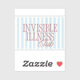 'Invisible Illness Club' Cute Spoonie Sticker シール