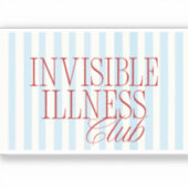 'Invisible Illness Club' Cute Spoonie Sticker シール (正面)