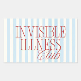'Invisible Illness Club' Cute Spoonie Sticker 長方形シール
