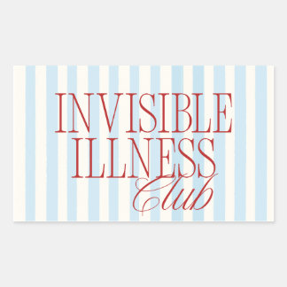 'Invisible Illness Club' Cute Spoonie Sticker 長方形シール