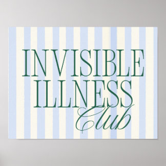 'Invisible Illness Club' Health Awareness Poster ポスター