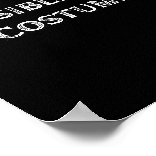 Invisible Man Costume Funny Lazy Halloween Party ポスター (角)