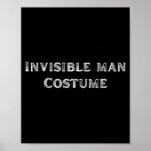Invisible Man Costume Funny Lazy Halloween Party ポスター (正面)