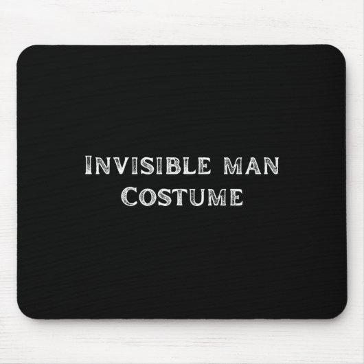 Invisible Man Costume Funny Lazy Halloween Party  マウスパッド (正面)