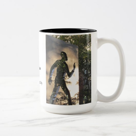 Invisible Man in New York City Mug ツートーンマグカップ (右)