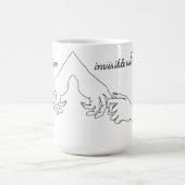 Invisible Vibe Minimal Line Art Mug コーヒーマグカップ (中央)