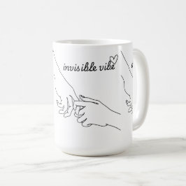 Invisible Vibe Minimal Line Art Mug コーヒーマグカップ