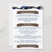 Invitを結婚する素朴な木及びシルエットのキャンプ場 招待状 (裏面)