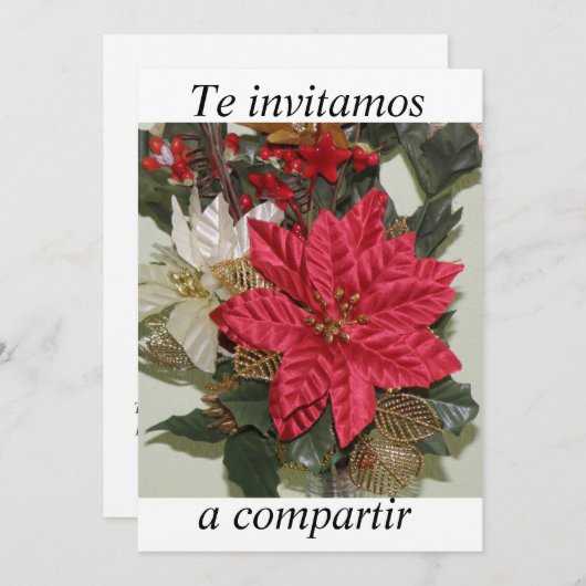 invitacionのフェスタde Navidad 招待状 (正面/裏面)