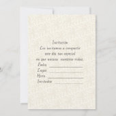 invitacionのbodaのスペイン 招待状 (裏面)
