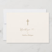 Invitacion モダン De Bautizo Hijaフォトガール 招待状 (裏面)