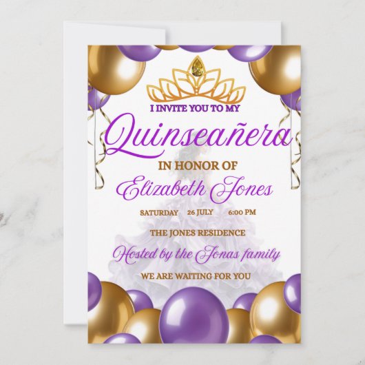 Invitacion 15 años 招待状 (正面)
