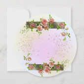 Invitación  20 cumpleaños con rosas perso 招待状 (裏面)