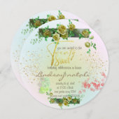 Invitación  20 cumpleaños con rosas personalizada 招待状 (正面/裏面)