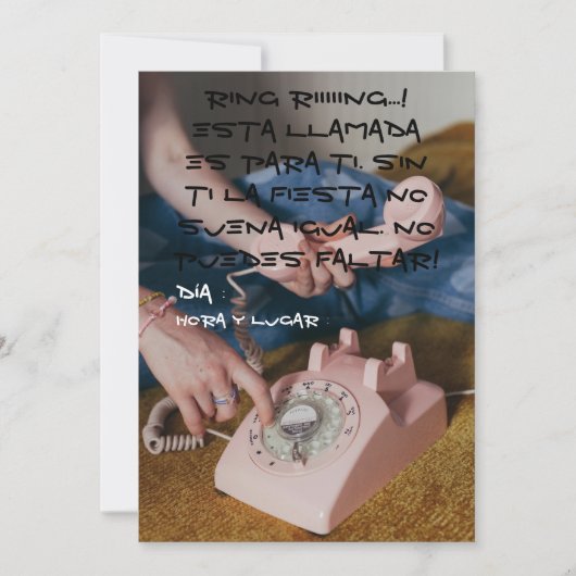 Invitación 90s 招待状 (正面)