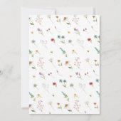 Invitación a Baby Shower con flores silvestres 招待状 (裏面)