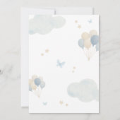 Invitación a Baby Shower de Teddy Bear 招待状 (裏面)