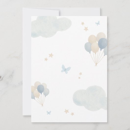 Invitación a Baby Shower de Teddy Bear 招待状 (裏面)