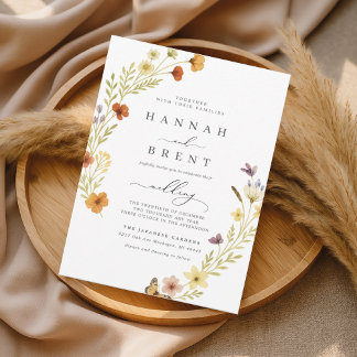 Invitación a la boda rústica del arco de flores si 招待状