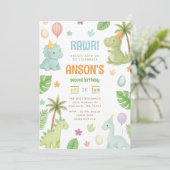 Invitación a la fiesta de cumpleaños de Dinosaurio 招待状 (スタンド正面)