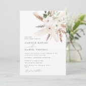 Invitación a una boda de boho floral rústica con f 招待状 (スタンド正面)