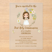 Invitación acrílico GEORGIA Primera Comunión アクリル招待状 (正面)