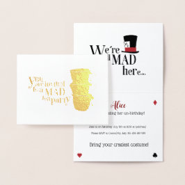 Invitación Alicia Maravillas 箔カード