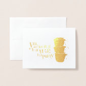 Invitación Alicia Maravillas 箔カード (封筒付き正面)