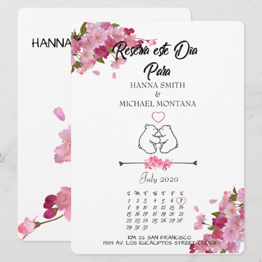 INVITACIÓN ANNIVERSARY / ANIVERSARIO 招待状 (正面/裏面)