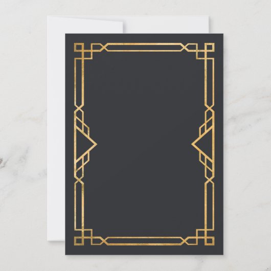 Invitación Art Deco Wedding Invitation 2 招待状 (裏面)