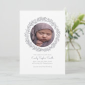 Invitación Baby Announcement Photo Card Wreath mod 招待状 (スタンド正面)
