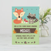 Invitación baby shower animalitos del bosque 招待状 (スタンド正面)