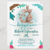 Invitación Baby Shower Canguro 招待状 (正面/裏面)
