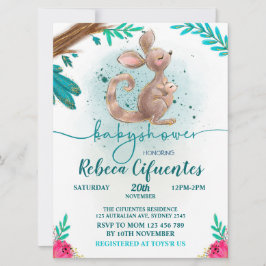Invitación Baby Shower Canguro 招待状