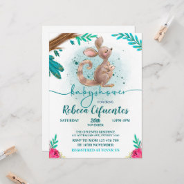 Invitación Baby Shower Canguro 招待状