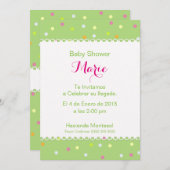 Invitación Baby Shower - Fondo Verde 招待状 (正面/裏面)