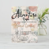 INVITACIÓN BABY SHOWER QUE EMPIECE LA AVENTURA 招待状 (スタンド正面)